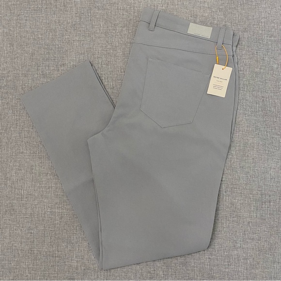 Peter Millar EB66 Crown Sport Mens 38x32 Performance Five Pocket Gale Gray Pants - Picture 1 of 15